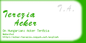 terezia acker business card