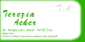 terezia acker business card